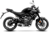 Complete Exhaust System Without Catalytic Converter And Without Sound Certification Lv-10 Steel Black Stainless Steel End Cap - Leovince Compatible With Yamaha Mt-07 (2025-2026)