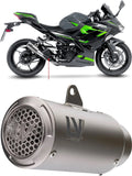 Exhaust Tip Without Sound Certification Lv Corsa S Titanium Stainless Steel End Cap - Leovince Compatible With Kawasaki Z 400 (2022-2023)