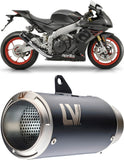 Exhaust Tip Without Sound Certification Lv Corsa Carbon Fiber Stainless Steel End Cap - Leovince Compatible With Aprilia Tuono V4 1100 Factory (2019-2020)