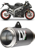 Exhaust Tip Without Sound Certification Lv-14 R Stainless Steel Carbon Fiber End Cap - Leovince Compatible With Honda Cbr 500 R (2024-2026)