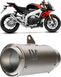 Exhaust Tip Without Sound Certification Lv Corsa Titanium Stainless Steel End Cap - Leovince Compatible With Aprilia Tuono V4 1100 (2019-2020)