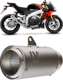 Exhaust Tip Without Sound Certification Lv Corsa Titanium Stainless Steel End Cap - Leovince Compatible With Aprilia Tuono V4 1100 Factory (2021-2024)