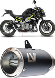 Exhaust Tip Without Sound Certification Lv Corsa Steel Black Stainless Steel End Cap - Leovince Compatible With Kawasaki Z 900 (2017-2019)