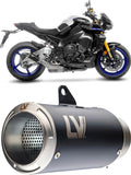 Exhaust Tip Without Sound Certification Lv Corsa Steel Black Stainless Steel End Cap - Leovince Compatible With Yamaha Fz-10 - Sp (2022-2025)