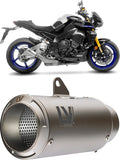 Exhaust Tip Without Sound Certification Lv Corsa Titanium Stainless Steel End Cap - Leovince Compatible With Yamaha Mt-10 - Sp (2016-2020)