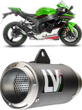 Exhaust Tip Without Sound Certification Lv Corsa Carbon Fiber Stainless Steel End Cap - Leovince Compatible With Kawasaki Zx 10Rr Ninja (2017-2020)