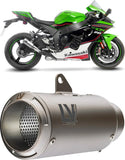 Exhaust Tip Without Sound Certification Lv Corsa Titanium Stainless Steel End Cap - Leovince Compatible With Kawasaki Zx 10R Ninja (2021-2024)