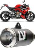 Exhaust Tip Without Sound Certification Lv Corsa Carbon Fiber Stainless Steel End Cap - Leovince Compatible With Bmw S 1000 Rr (2025-2026)