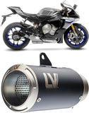 Exhaust Tip Without Sound Certification Lv Corsa Steel Black Stainless Steel End Cap - Leovince Compatible With Yamaha Yzf-R1 - M 1000 (2015-2016)