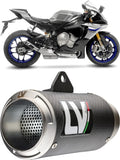 Exhaust Tip Without Sound Certification Lv Corsa Carbon Fiber Stainless Steel End Cap - Leovince Compatible With Yamaha Yzf-R1 - M 1000 (2017-2019)