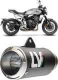 Exhaust Tip Without Sound Certification Lv Corsa Carbon Fiber Stainless Steel End Cap - Leovince Compatible With Honda Cb 1000 R Neo Sports Café (2018-2024)