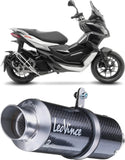 Complete Exhaust System Without Catalytic Converter And Without Sound Certification Gp Corsa Carbon Fiber - Leovince Compatible With Aprilia Sr Gt 125 - Sport (2022-2024)