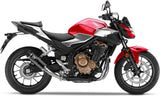 Exhaust Tip Without Sound Certification Gp Corsa Evo Steel Black - Leovince Compatible With Honda Cbr 500 R (2019-2023)