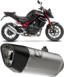 Exhaust Tip Without Sound Certification Lv-14 R Titanium Carbon Fiber End Cap - Leovince Compatible With Honda Cb 750 Hornet (2023-2024)