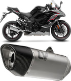 Exhaust Tip Without Sound Certification Lv-14 R Titanium Carbon Fiber End Cap - Leovince Compatible With Kawasaki Ninja 1100 Sx Tourer (2025-2026)