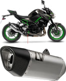 Exhaust Tip Without Sound Certification Lv-14 R Stainless Steel Carbon Fiber End Cap - Leovince Compatible With Kawasaki Z 900 (2025-2026)
