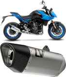 Complete Exhaust System Without Catalytic Converter And Without Sound Certification Lv-14 R Stainless Steel Carbon Fiber End Cap - Leovince Compatible With Suzuki Gsx 8R (2024)
