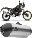 Exhaust Tip Without Sound Certification Lv-14 Titanium Carbon Fiber End Cap - Leovince Compatible With Yamaha Ténéré 700 Explore (2025-2026)