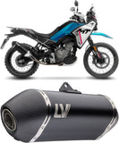 Exhaust Tip Without Sound Certification Lv-14 Steel Black Carbon Fiber End Cap - Leovince Compatible With Cfmoto 450 Mt (2024)
