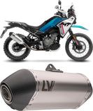 Exhaust Tip Without Sound Certification Lv-14 Stainless Steel Carbon Fiber End Cap - Leovince Compatible With Cfmoto 450 Mt (2024)