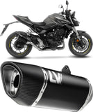 Exhaust Tip Without Sound Certification Lv-14 R Steel Black Carbon Fiber End Cap - Leovince Compatible With Honda Cb 1000 Hornet - Sp (2025-2026)