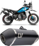 Exhaust Tip Without Sound Certification Lv-14 Steel Black Carbon Fiber End Cap - Leovince Compatible With Ktm 790 Adventure - R (2023-2026)