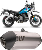 Exhaust Tip Without Sound Certification Lv-14 Stainless Steel Carbon Fiber End Cap - Leovince Compatible With Ktm 790 Adventure - R (2019-2020)