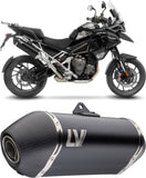 Exhaust Tip Without Sound Certification Lv-14 Steel Black Carbon Fiber End Cap - Leovince Compatible With Triumph Tiger 1200 Gt (2025-2026)