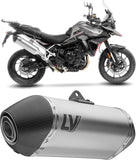 Exhaust Tip Without Sound Certification Lv-14 Titanium Carbon Fiber End Cap - Leovince Compatible With Triumph Tiger 900 Rally Pro (2024-2026)
