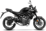 Exhaust Tip Without Sound Certification Lv-14 R Steel Black Carbon Fiber End Cap - Leovince Compatible With Yamaha Mt-07 (2025-2026)