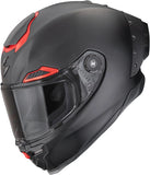 Full-Face Motorcycle Helmet Scorpion Exo Exo-Race Air Ultra Tct / Carbon Matt Black Red Solid Size Xl