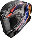 Full-Face Motorcycle Helmet Scorpion Exo Exo-Race Air Ultra Tct / Carbon Black Blue Orange Move On Size Xs