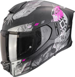 Full-Face Motorcycle Helmet Scorpion Exo Exo-530 Air Polycarbonate Matt Black Pink Hadji Size Xs