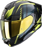 Full-Face Motorcycle Helmet Scorpion Exo Exo-530 Air Polycarbonate Black Neon Yellow Theras Size M
