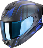 Full-Face Motorcycle Helmet Scorpion Exo Exo-530 Air Polycarbonate Matt Black Blue Theras Size M
