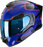 Full-Face Motorcycle Helmet Scorpion Exo Exo-530 Air Polycarbonate Blue Black Red Clip Size M