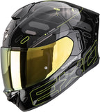 Full-Face Motorcycle Helmet Scorpion Exo Exo-530 Air Polycarbonate Black Neon Yellow Fond Size L