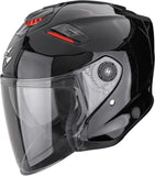 Urban Motorcycle Helmet Scorpion Exo Exo-Gt Jet Ultra Tct Metallic Black Solid Size Xl