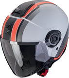 Urban Motorcycle Helmet Scorpion Exo Exo-City Ii Polycarbonate Matt Grey Red Vel Size Xl
