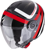 Urban Motorcycle Helmet Scorpion Exo Exo-City Ii Polycarbonate Black Red Riva Size Xl