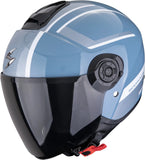 Urban Motorcycle Helmet Scorpion Exo Exo-City Ii Polycarbonate Blue Silver Cosmos Size L