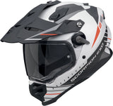 Full-Face Motorcycle Helmet Scorpion Exo Adf-9000 Air Ultra Tct Matt White Black Red Feat Size L