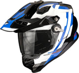 Full-Face Motorcycle Helmet Scorpion Exo Adf-9000 Air Ultra Tct Black Blue White Patrol Size S
