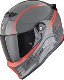 Full-Face Motorcycle Helmet Scorpion Exo Covert Fx Ultra Tct Grey Red Danko Size Xxl