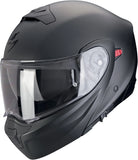 Flip-Up Motorcycle Helmet Scorpion Exo Exo-930 Evo Polycarbonate Matt Pearl Black Solid Size M