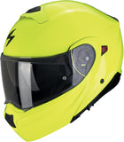 Flip-Up Motorcycle Helmet Scorpion Exo Exo-930 Evo Polycarbonate Neon Yellow Solid Size Xs