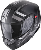 Flip-Up Motorcycle Helmet Scorpion Exo Exo-930 Evo Polycarbonate Matt Black Silver Ardens Size Xl