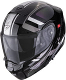 Flip-Up Motorcycle Helmet Scorpion Exo Exo-930 Evo Polycarbonate Chameleon Black Ardens Size L