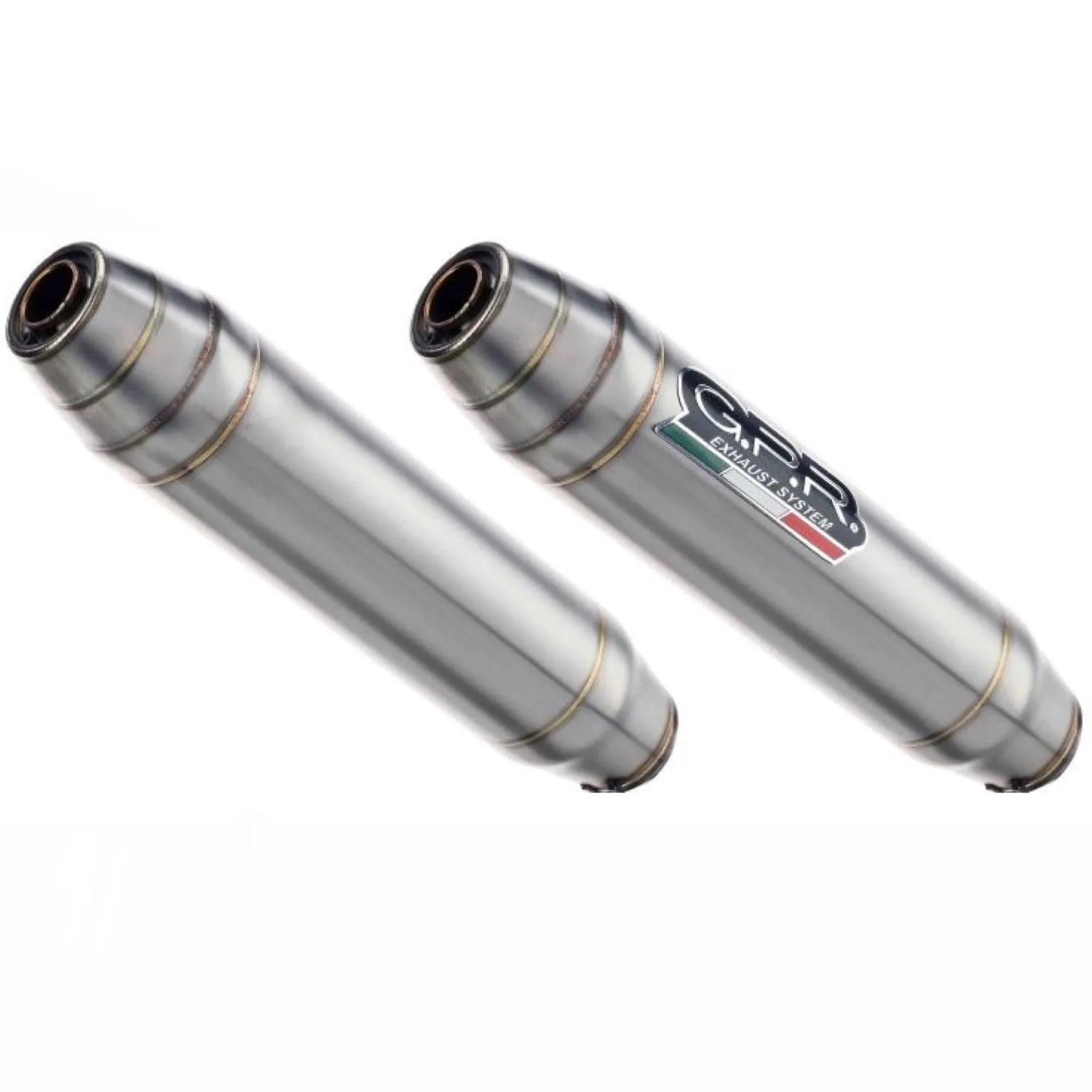 Dual Exhaust System With Sound Certification Deeptone Stainless Steel - Gpr Compatible With Triumph Bonneville T100 (2001-2014)