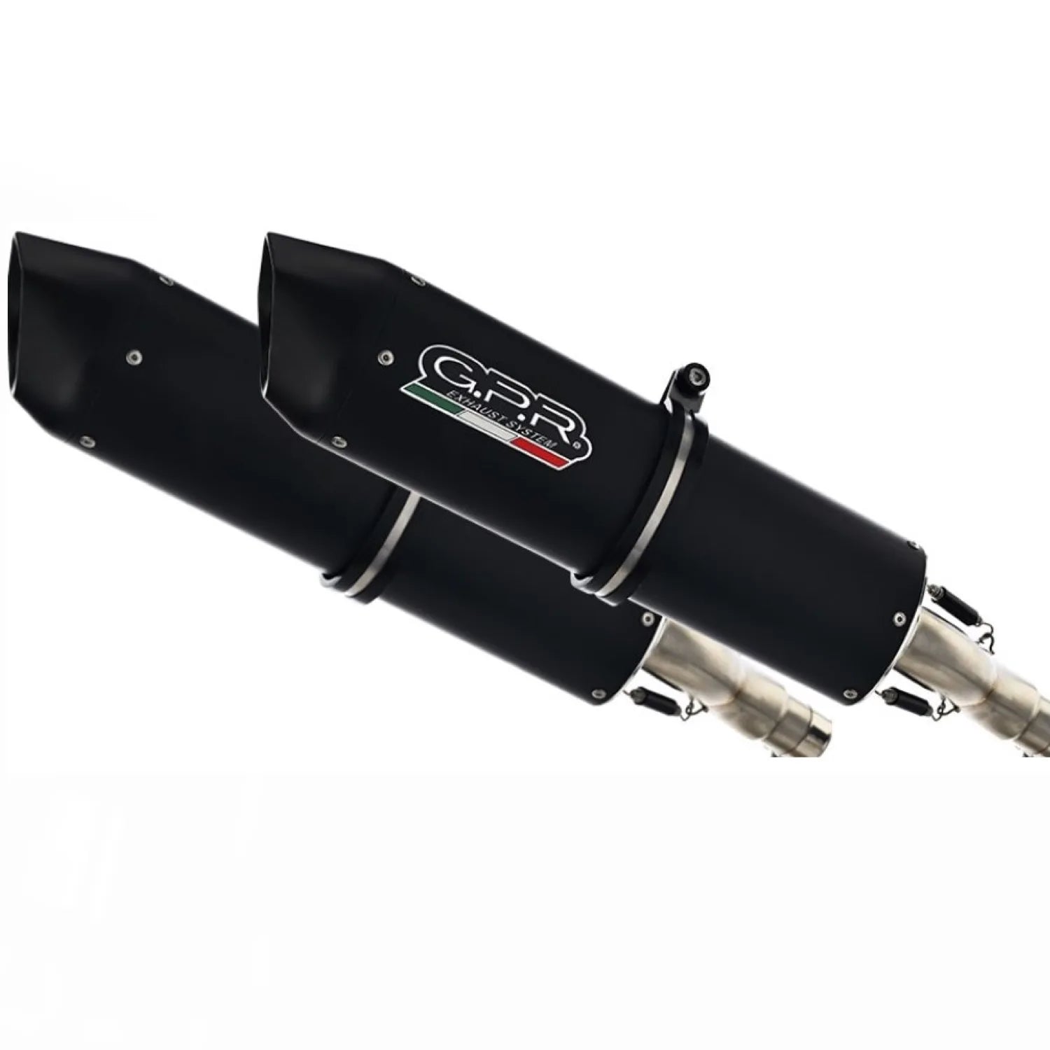 Dual Catalytic Exhaust Tips With Sound Certification Furore Aluminium Black - Gpr Compatible With Yamaha Tdm 900 (2002-2014)